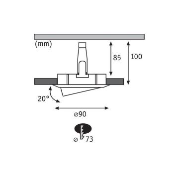 Paulmann 93845 - LOT 3x LED/4,5W Spot encastrable 230V