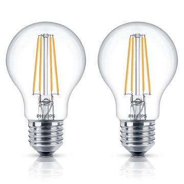 SET 2x LED Glühbirne Philips E27/7W/230V 2700K